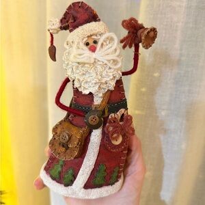 Homco Home Interiors Santa 7.5" Figurine  Resin Christmas Decoration
